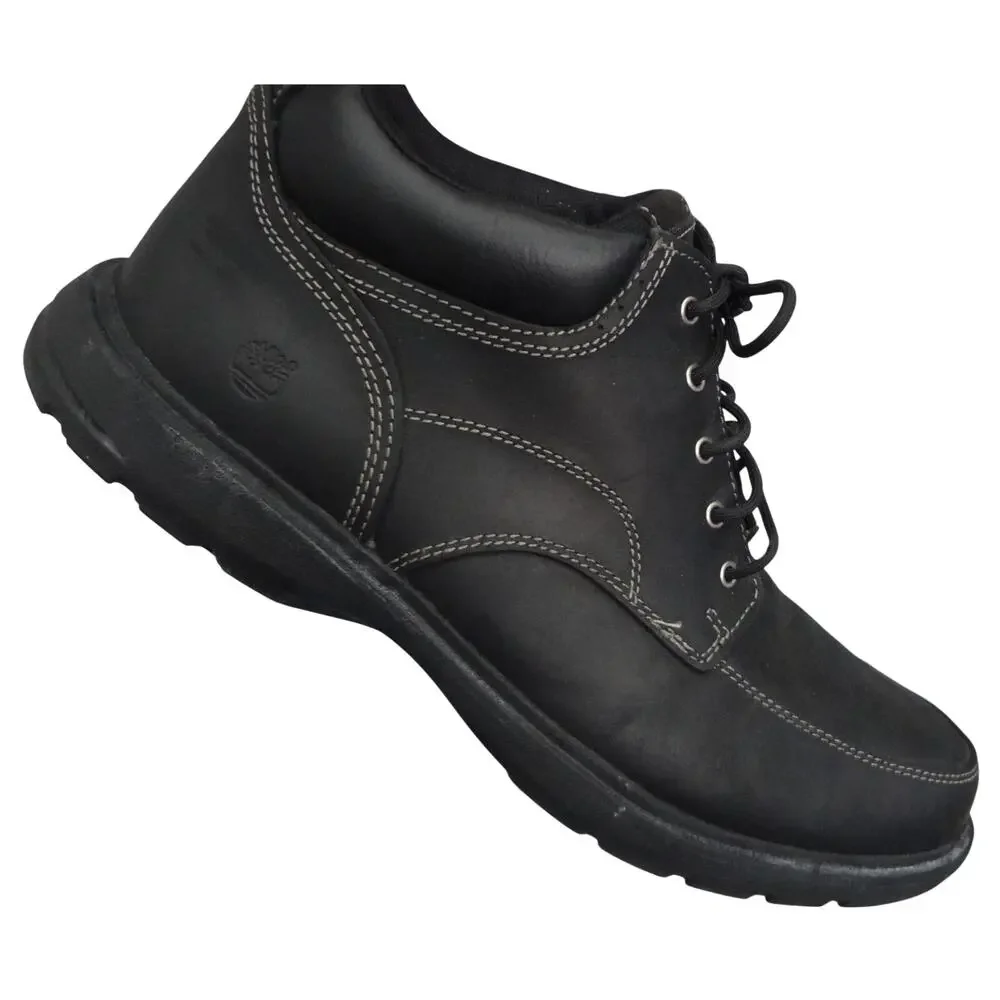 Timberland Earthkeepers Mens 13 Black Leather Moc Toe Chukka Ankle Boots Ankle